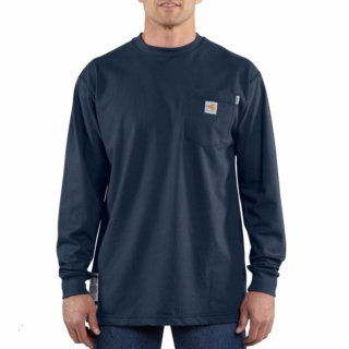 Carhartt Flame Resistant Navy Long-Sleeve Shirt 